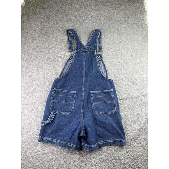 Bill Bass Vintage Denim Overall Shorts Medium Cotton Utility Pockets Shortalls - Picture 14 of 14
